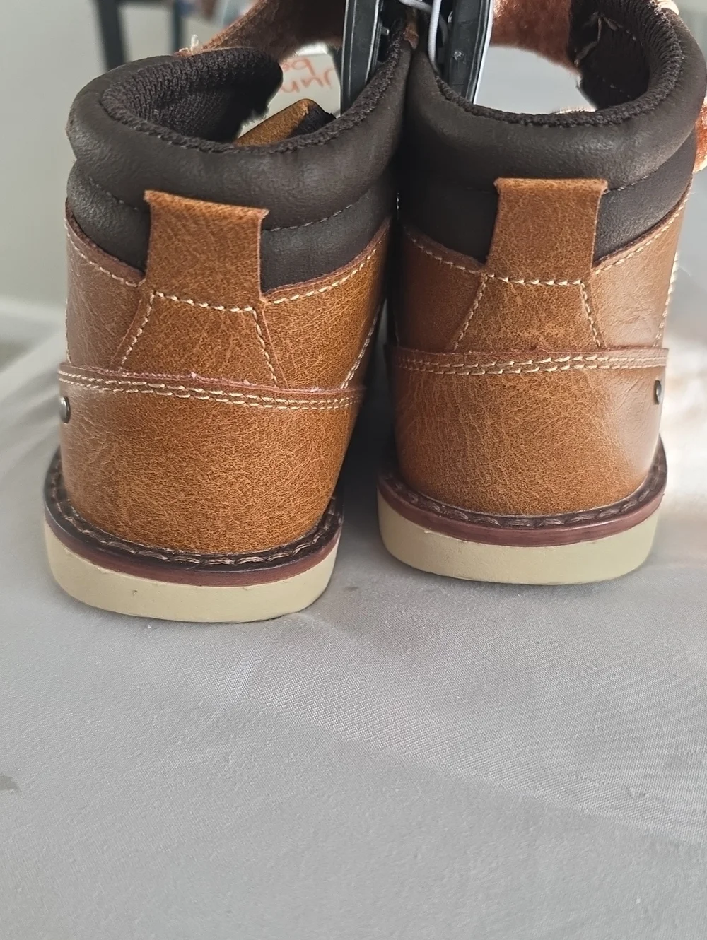 Jumping Beans Kids Brown Leather-Look Ankle Boots